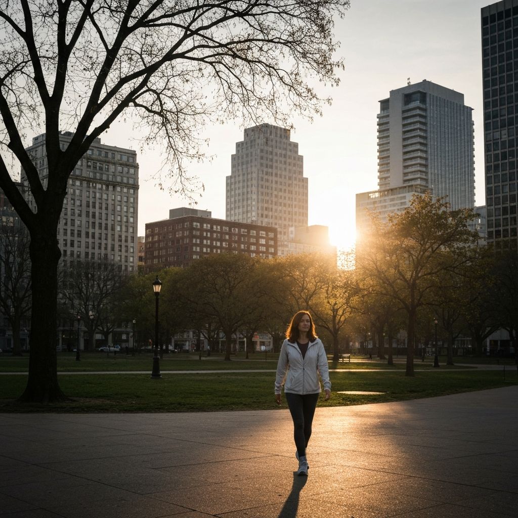 Morning walk in the park